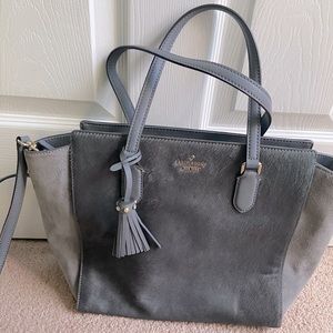 Kate Spade Grey Suede/Leather Crossbody Handbag